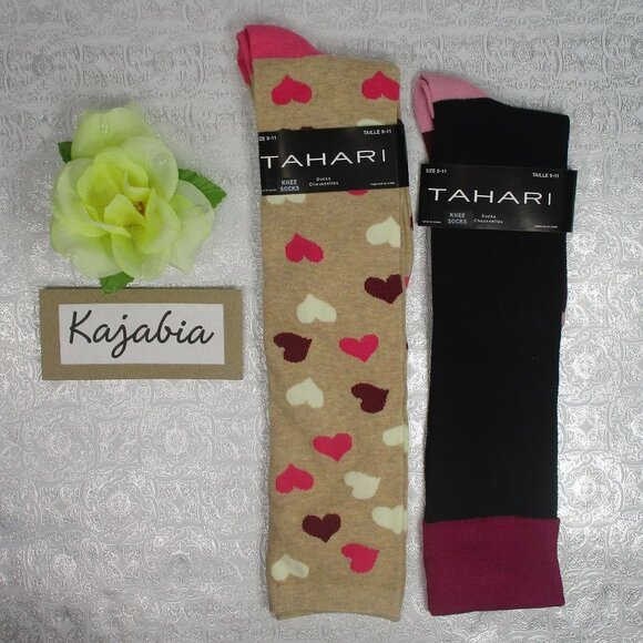 Accessories - TAHARI Knee Socks 2 Pairs NWT Size 9-11